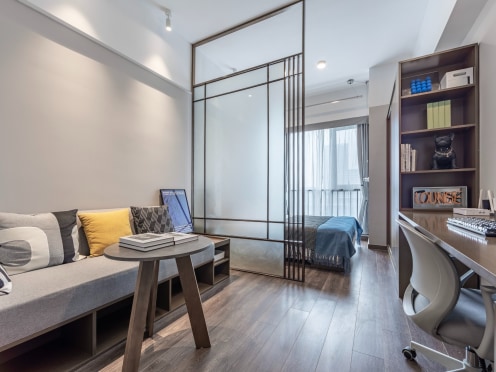 独栋·建融家园 姑苏店 建行直营，落地窗，包网络，免费健身房 1室1厅