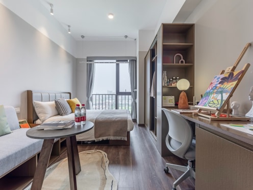 独栋·建融家园 姑苏店 建行直营公寓，支持月付 可做饭 拎包入住 包物业 包网络 1室1厅
