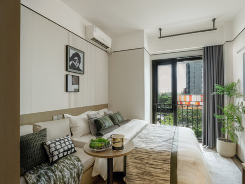 独栋·龙湖冠寓 西安长乐天街店 [马年折扣  爆款房型]一室整租精装修无中介，免费公区，智能安保 1室1厅