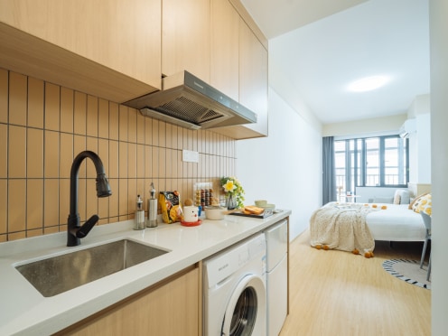 独栋·贝壳新青年公寓 浦口文化中心店 超绝阳台 奶油风 短租特价超实惠 1室1厅