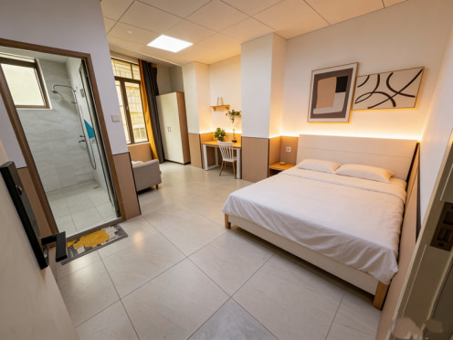 独栋·壹号智能公寓 万江 东莞市区房源押一付一可月租/地铁口壹号公寓带楼顶花园近龙湾奥莱人民医院精品单间 开间