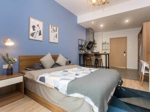 独栋·漫柏公寓 矿业大学店 无中介费押一付一近三胞广场可短租管家服务 1室1厅