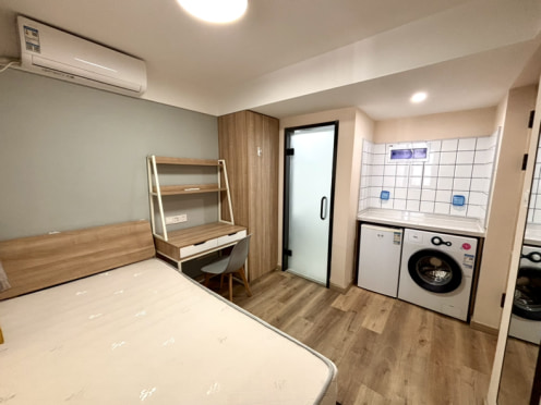 独栋·龙湖冠寓 丁桥天街店 限时特价/3号线地铁口100m/整租雅致小单间/可月租/无中介费/配套健身房厨房餐厅影音室 开间