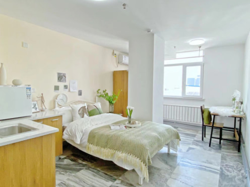 独栋·龙湖冠寓 沈阳怀远门店 一号线，故宫边，两个月起租 长租优惠，无中介费，24H安保 舒适温馨一居B 开间