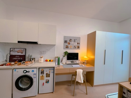 独栋·泊寓 禅城中心旗舰店 【周年庆大促】小区安静带管理近佛大层高舒适 采光隔音好 押一返工必看好房 开间