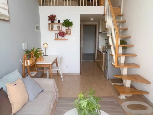 独栋·厦门联发尔寓 1819店 一室一厅 1850起 近地铁口 阳台落地窗 带厨房品质装修 免费健身房 可短租 1室1厅