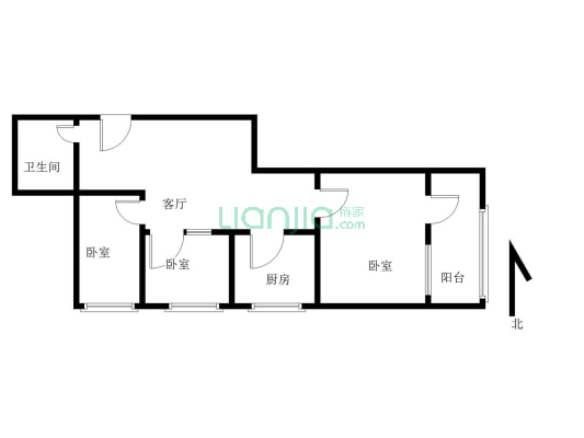 马连洼1号院 3室1厅 东南