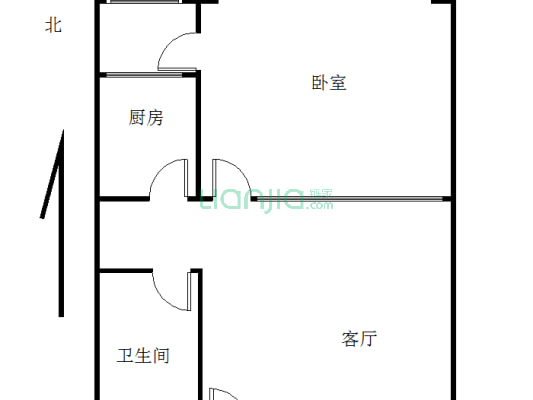 长江一号 2室1厅 南 北