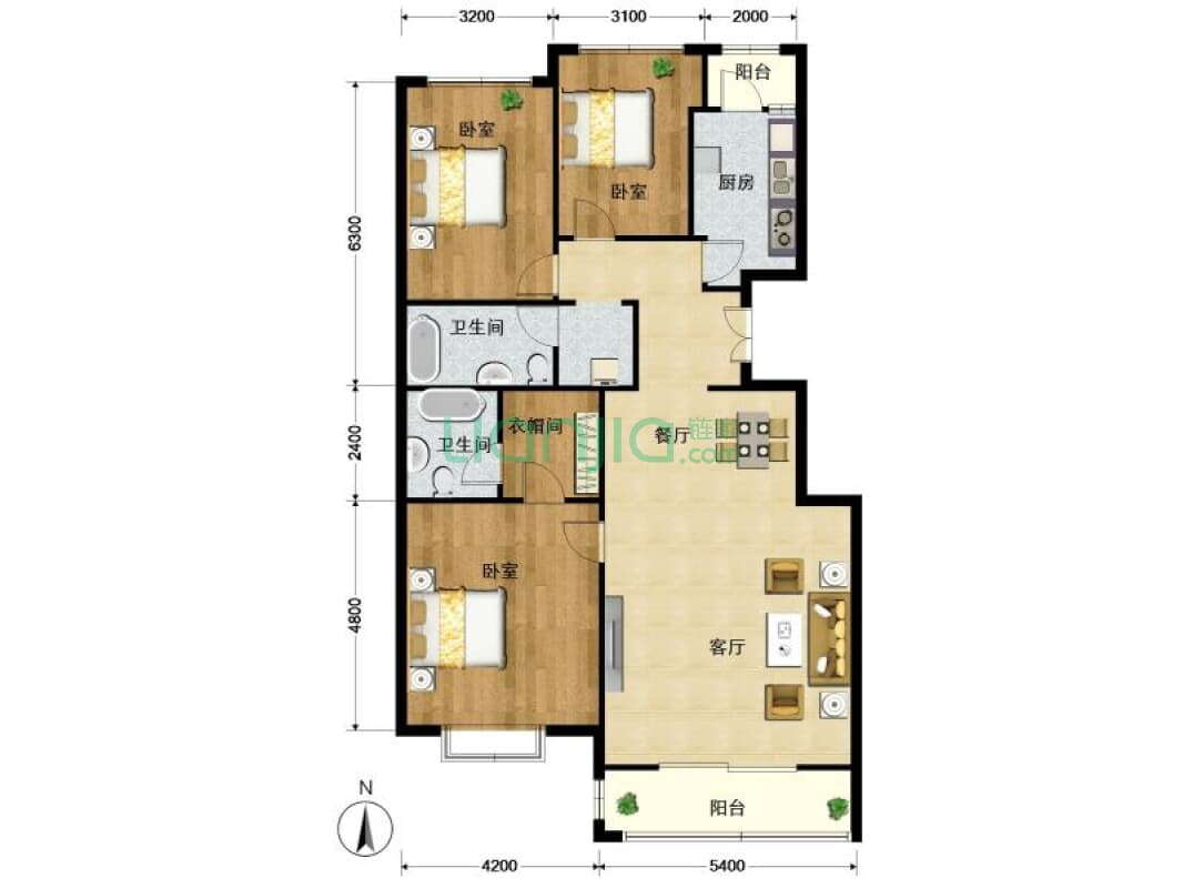 观澳园满五年唯一,紧邻五环,石油附小学区房,电梯三居