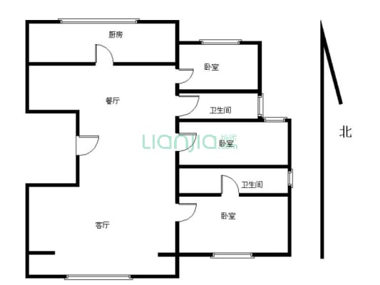 万通洋房三居室 精装修 两卫 落地窗视野好