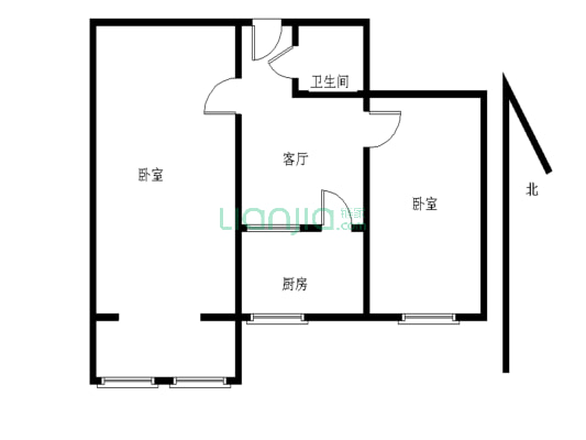 三义庙北 2室1厅 南