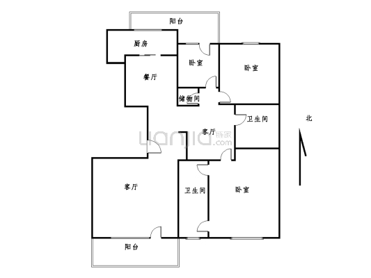 【五礦萬科如園】觀山觀景 中間樓層 全新裝修一次未住-戶型圖