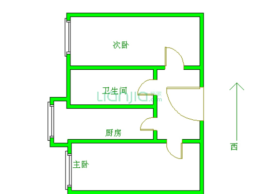 西城区二环内 位置优越 南向两居 精装修 全明格局