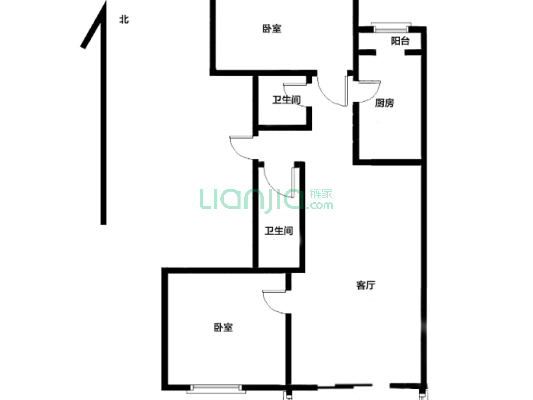 南海家园二里 2室1厅 南 北