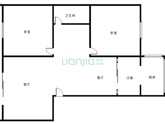 房本满五年、有装修、看房方便、业主靠谱、采光好-户型图