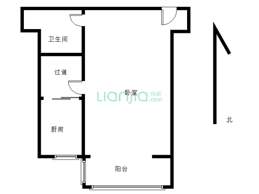 凯旋门南向一居 精装修 房本满二-户型图