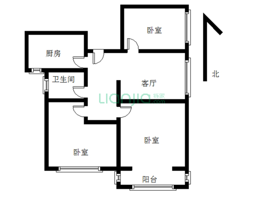 翔天万和城 3室2厅 南-户型图
