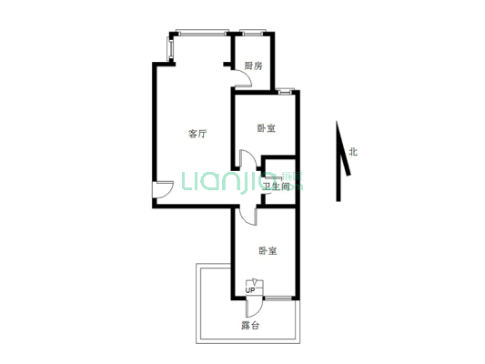 南北通透，户型方正，视野开阔，，，-户型图