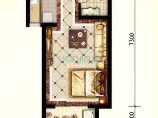 此房满二精装修，采光好，看房方便-户型图