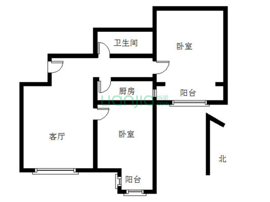 御景园两居出售，交通方便，配套齐全-户型图