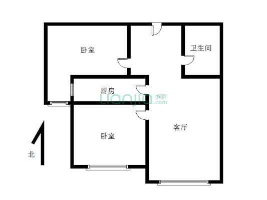 香邑溪谷 全阳两居 好楼层 房本满二-户型图