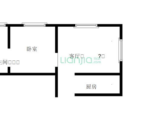 鼓楼新城，范阳路刚需一居室，适合单身人士-户型图