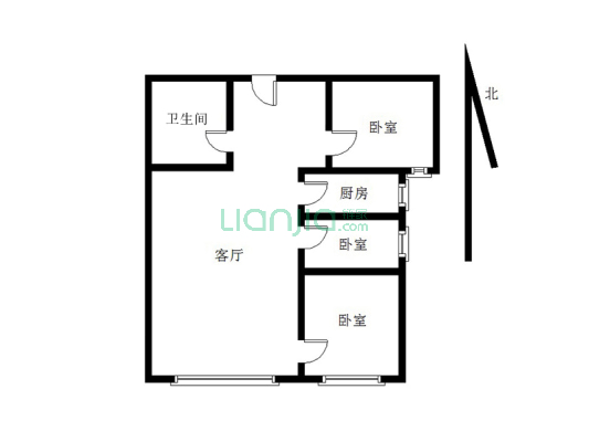 房主急售，经典朝南三居，拎包入住-户型图