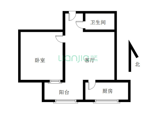 双塔区 华阳路朝南正规一局精装未住-户型图