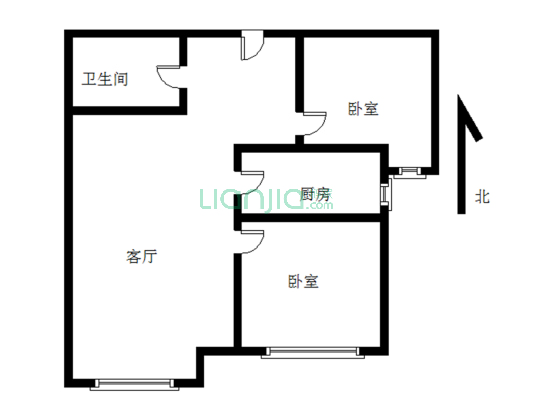 全朝阳的户型，楼层好，采光好，视野好，房主靠谱。-户型图