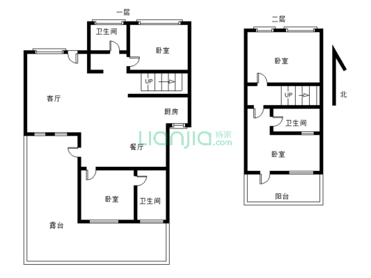 京都影视城花园小区二期 4室2厅 南 北-户型图