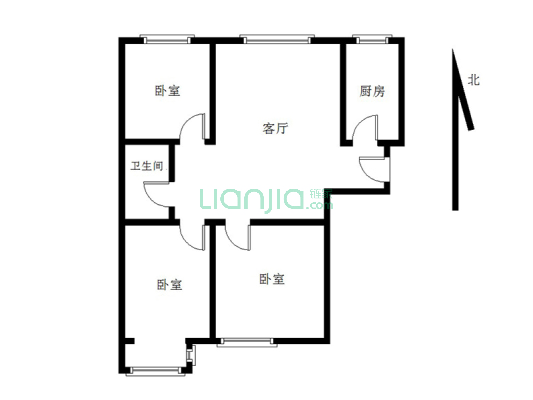 联合七号院南北三居室，诚意出售-户型图
