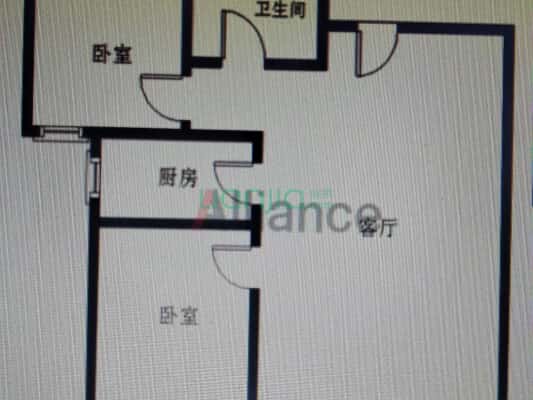 鸿坤理想湾南区 2室2厅 南-户型图