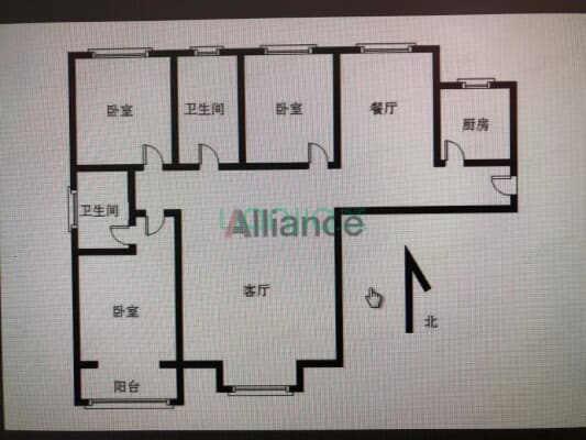 水岸花城 3室1厅 南 北-户型图