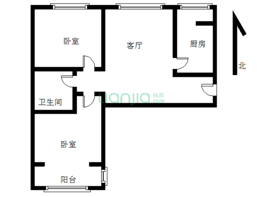 繁华地段北京理想城 房主靠谱 产权清晰 环境优美-户型图