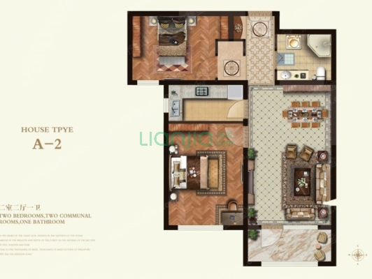 精装修 南向大两居 出入小区方便 中层 满二-户型图