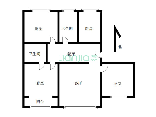 华福佳缘小区 低楼层 采光好 房主诚心出售-户型图
