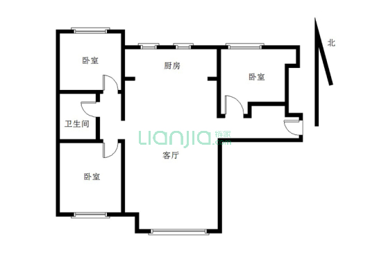 涿州高铁理想湾南区，93平三居室-户型图