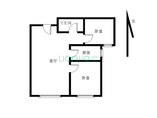 满两年，没有抵押，精装修，采光视野好-户型图