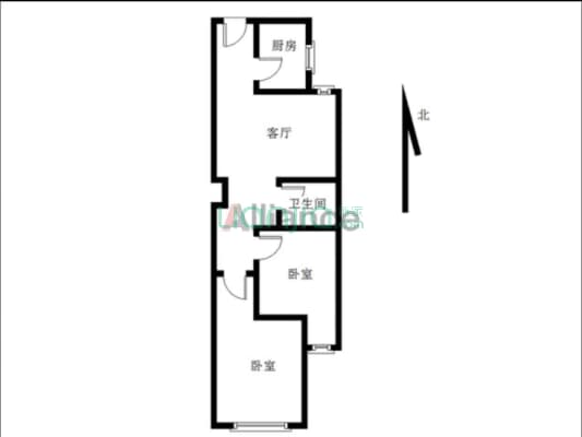 钻石广场 2室1厅 南-户型图