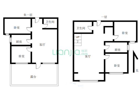 狮子城下跃 5居室2卫 带花园 2层设计 方便隔代住-户型图