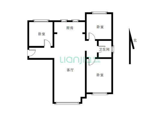 高铁新干线 1室0厅 南-户型图