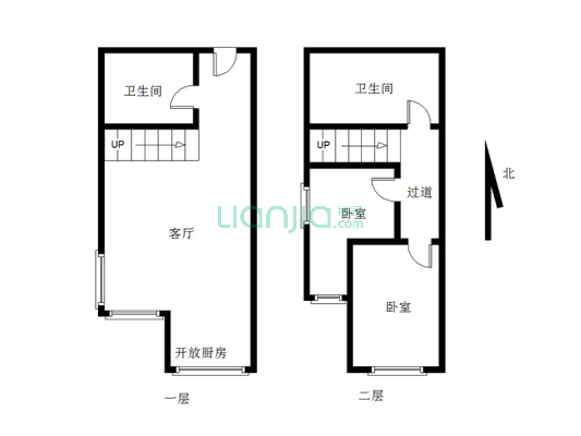 惠友旺角 3室2厅 东-户型图
