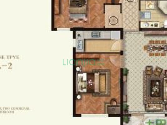 朝南大两居，毛坯房可随意装修，房本满二-户型图