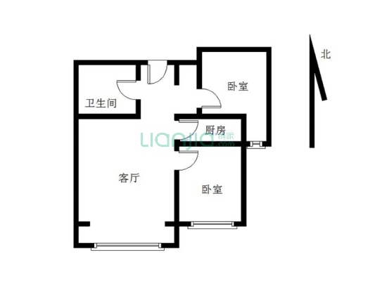 香邑溪谷上园 2室2厅 南 北-户型图