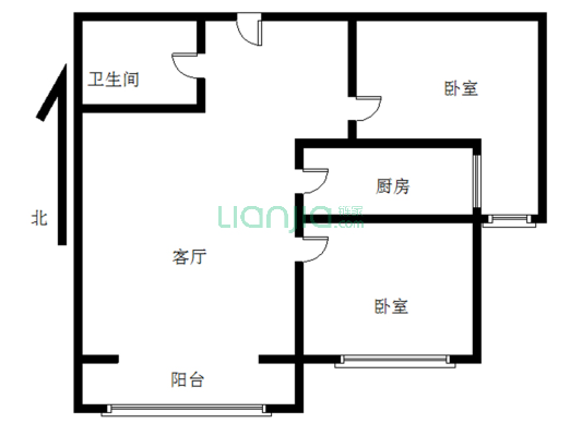 香邑溪谷三面朝阳户型，三阳开泰2居-户型图