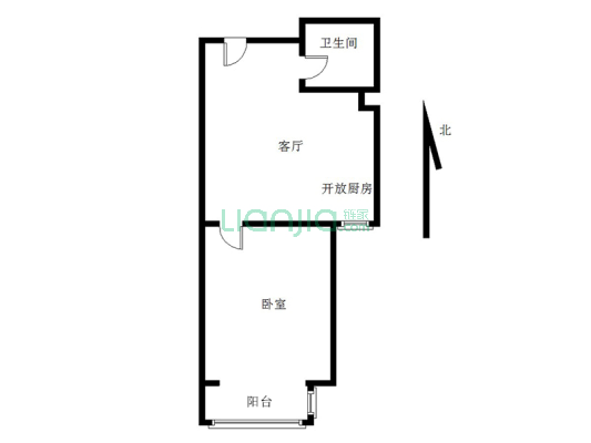 七号院 易租易售 标准一居 户型方正 诚信出售-户型图