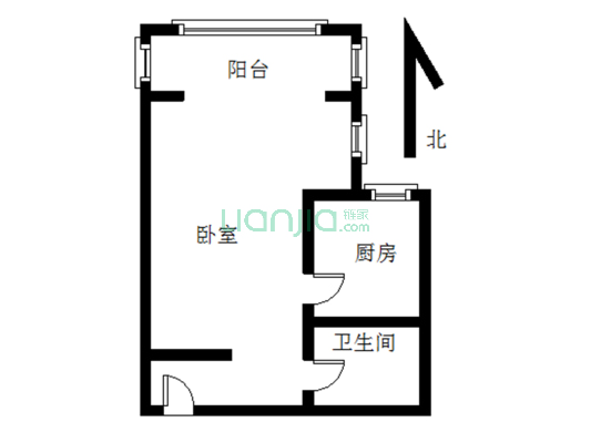 鸿盛凯旋门 2室1厅 东 北-户型图