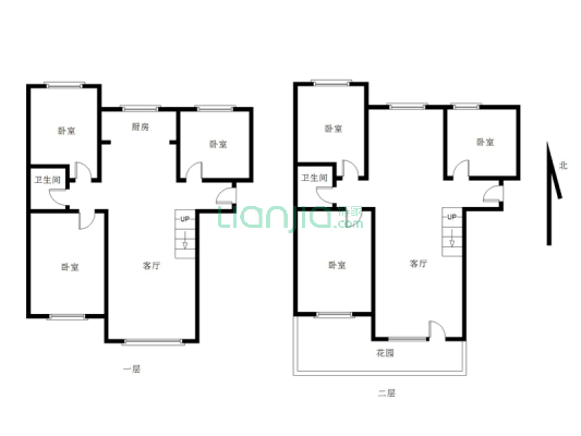 K2狮子城南区 3室2厅 南 北-户型图