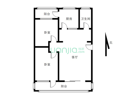 大3局南北通透 采光好 视野好 交通便利-户型图