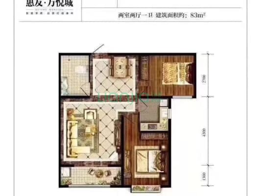 全南两居，精装修自住装修，采光好，前无遮挡-户型图